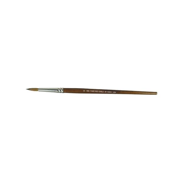 Size 10 Pure Red Sable Round Artist Brush